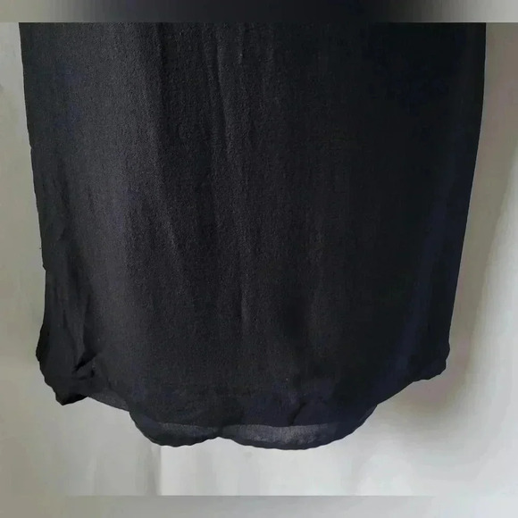 Banana Republic ruffled front silk dress, sleeveless, black, size 6 - Picture 6 of 9